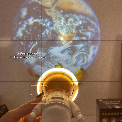 New Astronaut Star Projector Lamp Ins Touch Usb Charging Night Light