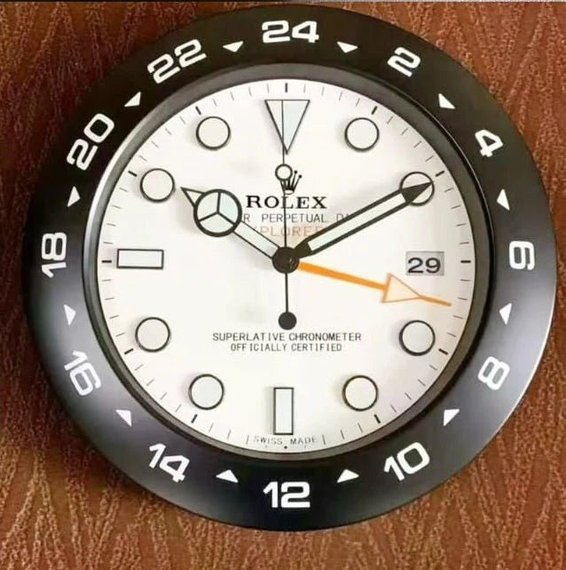 Rolex-Style Explorer Wall Clock