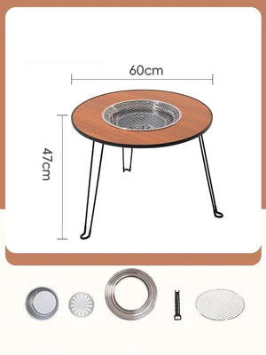 Round BBQ Grill Table